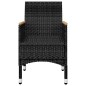 vidaXL Juego de comedor de jardín de 7 piezas negro vidaXL Juego de comedor de jardín de 7 piezas negro