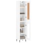 vidaXL Aparador alto madera contrachapada blanco brillo 34,5x34x180 cm vidaXL Aparador alto madera contrachapada blanco brillo 34,5x34x180 cm