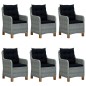 vidaXL Juego de comedor para jardín de 7 piezas gris claro vidaXL Juego de comedor para jardín de 7 piezas gris claro