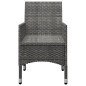 vidaXL Juego de comedor de jardín de 7 piezas gris