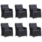 vidaXL Juego de comedor para jardín de 7 piezas negro vidaXL Juego de comedor para jardín de 7 piezas negro