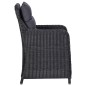 vidaXL Juego de comedor para jardín de 7 piezas negro vidaXL Juego de comedor para jardín de 7 piezas negro