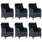 vidaXL Juego de comedor para jardín de 7 piezas gris oscuro vidaXL Juego de comedor para jardín de 7 piezas gris oscuro