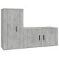 vidaXL Set de muebles de TV 2 pzas madera contrachapada gris hormigón vidaXL Set de muebles de TV 2 pzas madera contrachapada gris hormigón