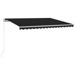 vidaXL Toldo automático LED sensor de viento gris antracita 300x250 cm