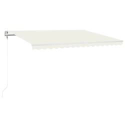 vidaXL Toldo automático con LED sensor de viento crema 400x300 cm