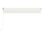 vidaXL Toldo automático con LED sensor de viento crema 400x300 cm vidaXL Toldo automático con LED sensor de viento crema 400x300 cm