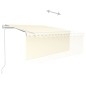 vidaXL Toldo automático retráctil con persiana color crema 3x2,5m vidaXL Toldo automático retráctil con persiana color crema 3x2,5m