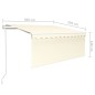 vidaXL Toldo automático retráctil con persiana color crema 3x2,5m vidaXL Toldo automático retráctil con persiana color crema 3x2,5m