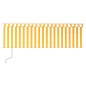 vidaXL Toldo automático retráctil con persiana amarillo blanco 4x3 m vidaXL Toldo automático retráctil con persiana amarillo blanco 4x3 m