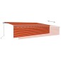 vidaXL Toldo retráctil manual con persiana naranja y marrón 6x3 m