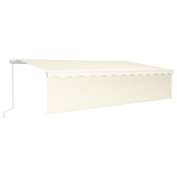 vidaXL Toldo retráctil manual con persiana crema 6x3 m
