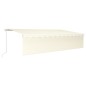 vidaXL Toldo retráctil manual con persiana crema 6x3 m vidaXL Toldo retráctil manual con persiana crema 6x3 m