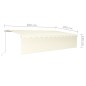 vidaXL Toldo retráctil manual con persiana crema 6x3 m vidaXL Toldo retráctil manual con persiana crema 6x3 m