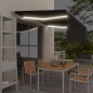 vidaXL Toldo manual retráctil con persiana y LED antracita 4x3 m vidaXL Toldo manual retráctil con persiana y LED antracita 4x3 m