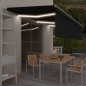 vidaXL Toldo automático persiana LED sensor viento gris antracita 6x3m vidaXL Toldo automático persiana LED sensor viento gris antracita 6x3m