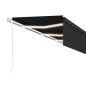 vidaXL Toldo automático persiana LED sensor viento gris antracita 6x3m vidaXL Toldo automático persiana LED sensor viento gris antracita 6x3m