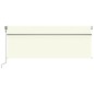 vidaXL Toldo automático con persiana LED sensor de viento crema 4x3m vidaXL Toldo automático con persiana LED sensor de viento crema 4x3m
