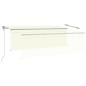 vidaXL Toldo automático con persiana LED sensor de viento crema 4x3m vidaXL Toldo automático con persiana LED sensor de viento crema 4x3m