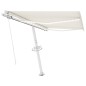 vidaXL Toldo manual retráctil con luz LED crema 300x250 cm vidaXL Toldo manual retráctil con luz LED crema 300x250 cm