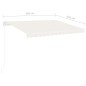 vidaXL Toldo manual retráctil con luz LED crema 300x250 cm vidaXL Toldo manual retráctil con luz LED crema 300x250 cm
