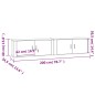 vidaXL Muebles para TV de pared 2 uds blanco 100x34,5x40 cm vidaXL Muebles para TV de pared 2 uds blanco 100x34,5x40 cm