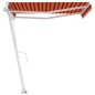 vidaXL Toldo de pie retráctil manual naranja y marrón 300x250 cm