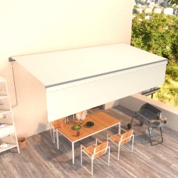 vidaXL Toldo automático retráctil con persiana 6x3 m crema
