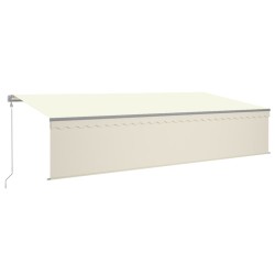 vidaXL Toldo automático retráctil con persiana 6x3 m crema