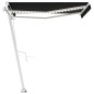 vidaXL Toldo automático con LED sensor de viento antracita 300x250 cm vidaXL Toldo automático con LED sensor de viento antracita 300x250 cm