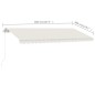 vidaXL Toldo de pie retráctil manual crema 400x300 cm vidaXL Toldo de pie retráctil manual crema 400x300 cm