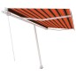 vidaXL Toldo de pie retráctil manual naranja y marrón 400x300 cm