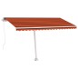 vidaXL Toldo de pie retráctil manual naranja y marrón 400x300 cm