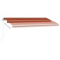 vidaXL Toldo de pie retráctil manual naranja y marrón 400x300 cm