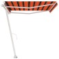 vidaXL Toldo de pie retráctil manual naranja y marrón 400x300 cm