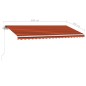 vidaXL Toldo de pie retráctil manual naranja y marrón 400x300 cm