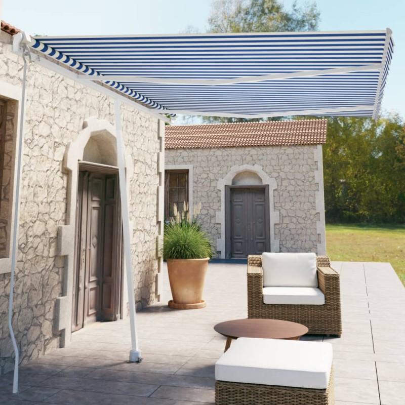 vidaXL Toldo de pie manual retráctil naranja y marrón 350x250 cm vidaXL Toldo de pie manual retráctil naranja y marrón 350x250 cm