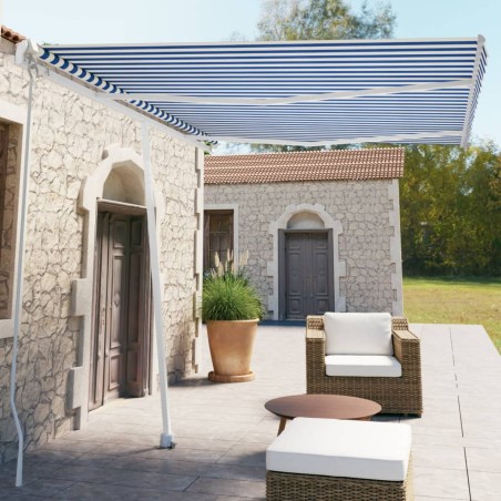 vidaXL Toldo de pie manual retráctil naranja y marrón 350x250 cm