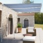 vidaXL Toldo de pie manual retráctil naranja y marrón 350x250 cm vidaXL Toldo de pie manual retráctil naranja y marrón 350x250 cm