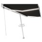 vidaXL Toldo automático LED y sensor de viento antracita 500x300 cm vidaXL Toldo automático LED y sensor de viento antracita 500x300 cm
