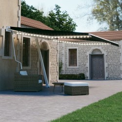 vidaXL Toldo automático LED y sensor de viento antracita 400x300 cm