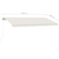 vidaXL Toldo retráctil manual con LED crema 400x300 cm vidaXL Toldo retráctil manual con LED crema 400x300 cm