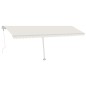 vidaXL Toldo automático con LED sensor de viento crema 600x300 cm vidaXL Toldo automático con LED sensor de viento crema 600x300 cm
