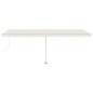 vidaXL Toldo automático con LED sensor de viento crema 600x300 cm vidaXL Toldo automático con LED sensor de viento crema 600x300 cm