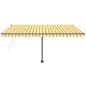 vidaXL Toldo de pie automático amarillo y blanco 400x300 cm vidaXL Toldo de pie automático amarillo y blanco 400x300 cm