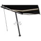 vidaXL Toldo automático con LED y sensor de viento antracita 350x250cm