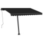 vidaXL Toldo automático con LED y sensor de viento antracita 350x250cm
