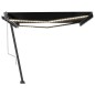 vidaXL Toldo automático con LED y sensor de viento antracita 450x300cm vidaXL Toldo automático con LED y sensor de viento antracita 450x300cm