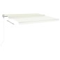 vidaXL Toldo manual retráctil con postes color crema 4x3 m vidaXL Toldo manual retráctil con postes color crema 4x3 m