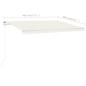 vidaXL Toldo manual retráctil con postes color crema 4x3 m vidaXL Toldo manual retráctil con postes color crema 4x3 m